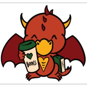 Dragon Loves Books Magnet